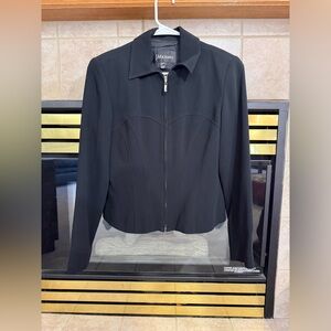 J.Michaels Women's Black Zip-Up Blazer